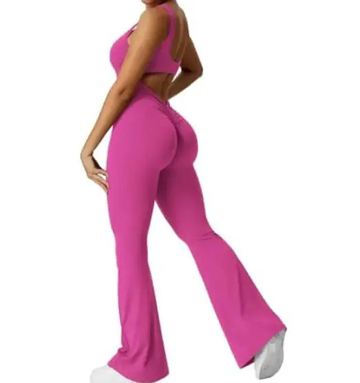 Conjunto de gimnasio con espalda en V